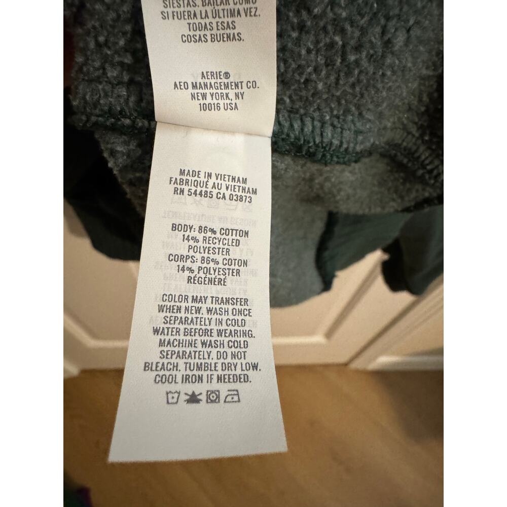 Aerie Oh Snap! Sweatshirt Oversized Lounge Rugged Green Plus XXL - Picture 8 of 12